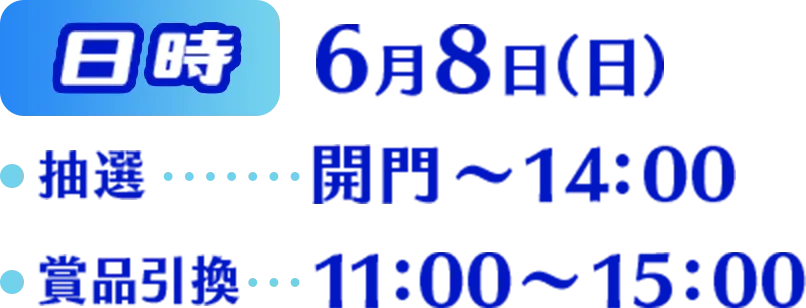 日程 6月8日(日)