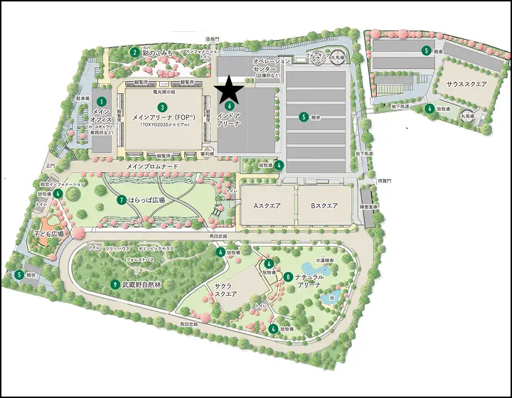 馬事公苑の案内地図